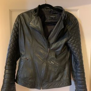 La Marque quilted leather moto jacket